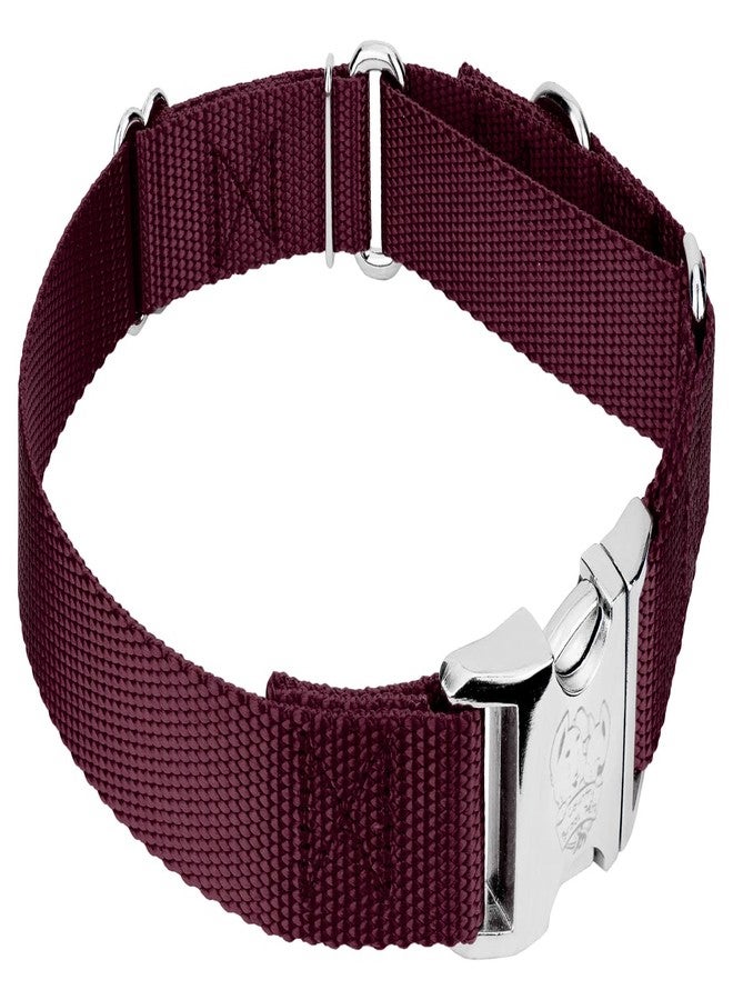 كانتري بروك ديزاين طوق مارتينجال للكلاب - طوق مارتينجال للكلاب قابل للتعديل مصنوع من النايلون المتين مع مشبك ممتاز للسلالات الصغيرة والمتوسطة والكبيرة - أكثر من 10 ألوان دافئة (1 بوصة، متوسط، عنابي) - Image 5